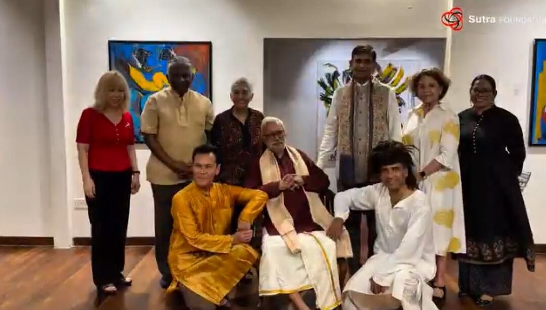 The official launch of Breaking Boundaries, painting exhibition of five South Indian artists.