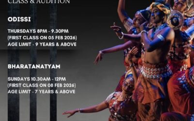 New Intake Enrollment of Bharatanatyam & Odissi classes, Commencing in February 2026.