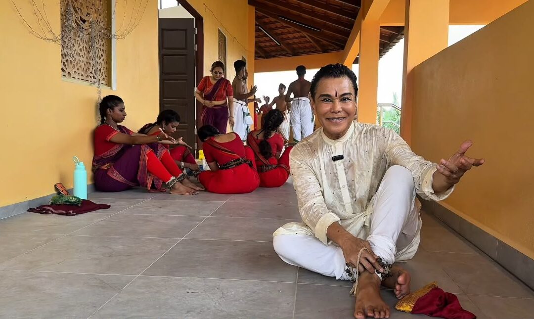 Sutra dancers performed in the newly constructed temple of Brahma Vidyaranyam complex of Dhyana Ashram, Kulim